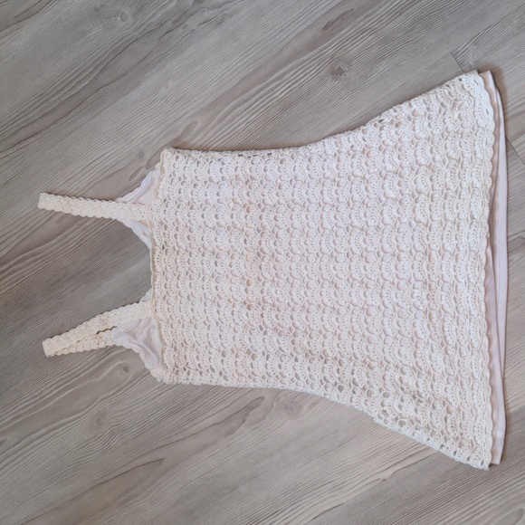 90's vintage Lilly Pulitzer crochet tank top fully lined cream colored - Picture 11 of 16